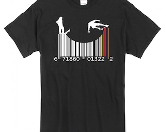 Camiseta unisex de skateboard para niños, diseño multicolor