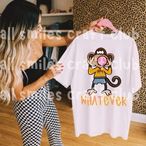 Trendy Monkey - Attitude Monkey PNG - digital file for DTF
