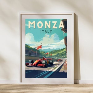 Italian GP Racing Wall Art Racing Art Car Wall Art Racing Car Wall Art Race Poster Art Vintage Racing Art Racing Decor Automotive Racing Art