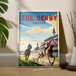 Kentucky Derby Wall Art Equestrian Poster Gifts for Horse Race Print Horses Poster Luxury Home Decor Horse Wallart Print Kentucky Derby Gift