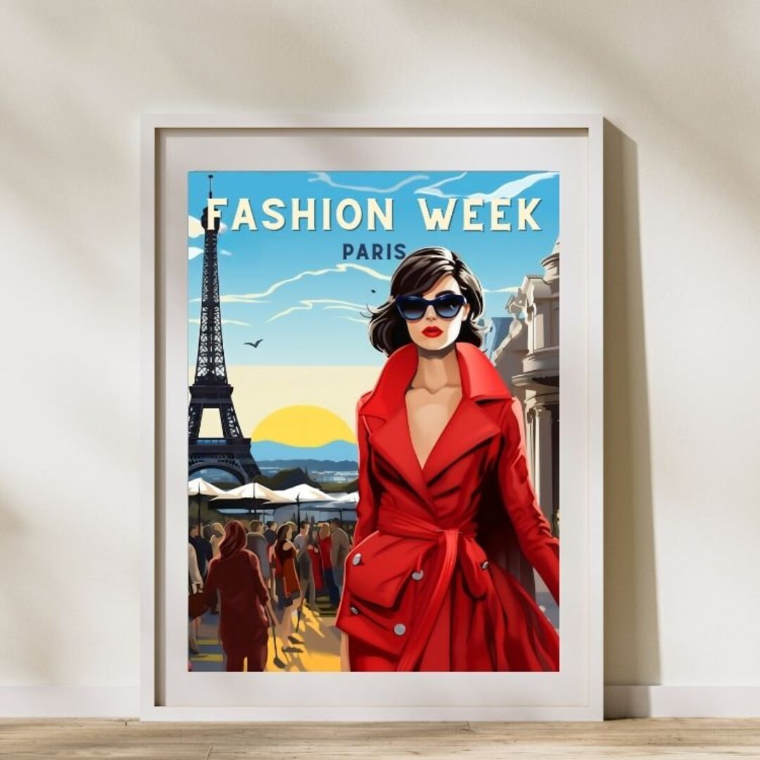 Paris Wall Art France Poster Gifts for Fashion Week Paris Print French
