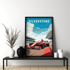 Silverstone Racing Wall Art Racing Art Car Wall Art Racing Car Wall Art Race Poster Vintage Racing Art Racing Decor Automotive Racing Art