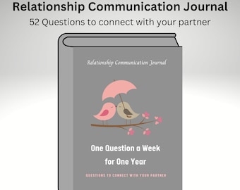 Relationship Communication Journal, Couple Journal, Couple Communication, Printable Journal, Instant Download, Valentines Day Gift