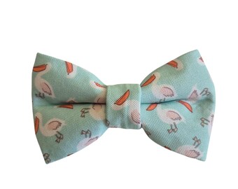Pelicans Dog Bowtie: Stain Resistant and Durable Over-the-Collar Bow