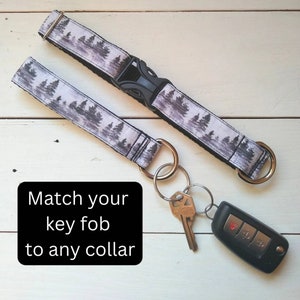 Matching key fob, keychain, match your dog, stain and water resistant