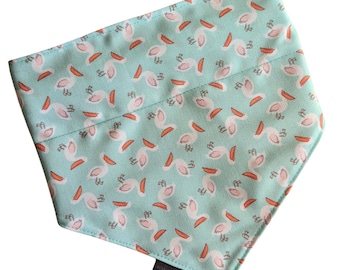 Pelicans pattern slip on dog bandana, stain resistant pattern, waterproof and wipe clean backing, top stitched