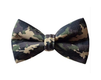 Green Camo Bowtie: Water Resistant, Durable, Over-the-collar