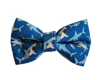 Sharks Bows Dog Bowtie: Stain Resistant and Durable Over-the-Collar Bow