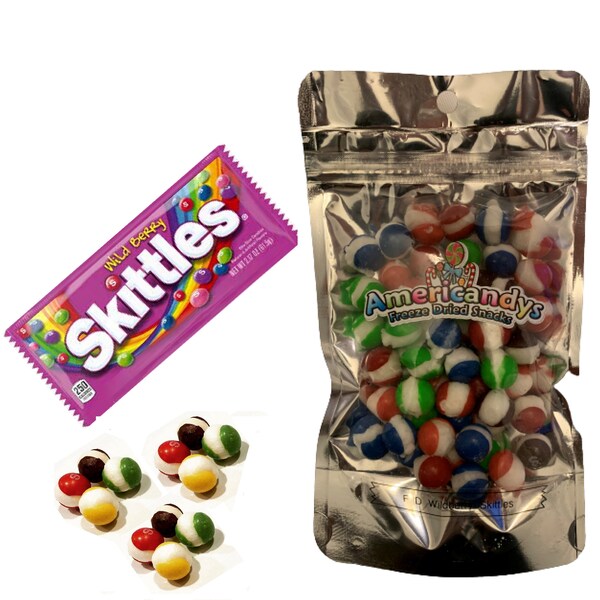 Freeze -Dried Wildberry Skittles|freeze dried snacks|freeze-dried candy|Freeze- dried skittles|