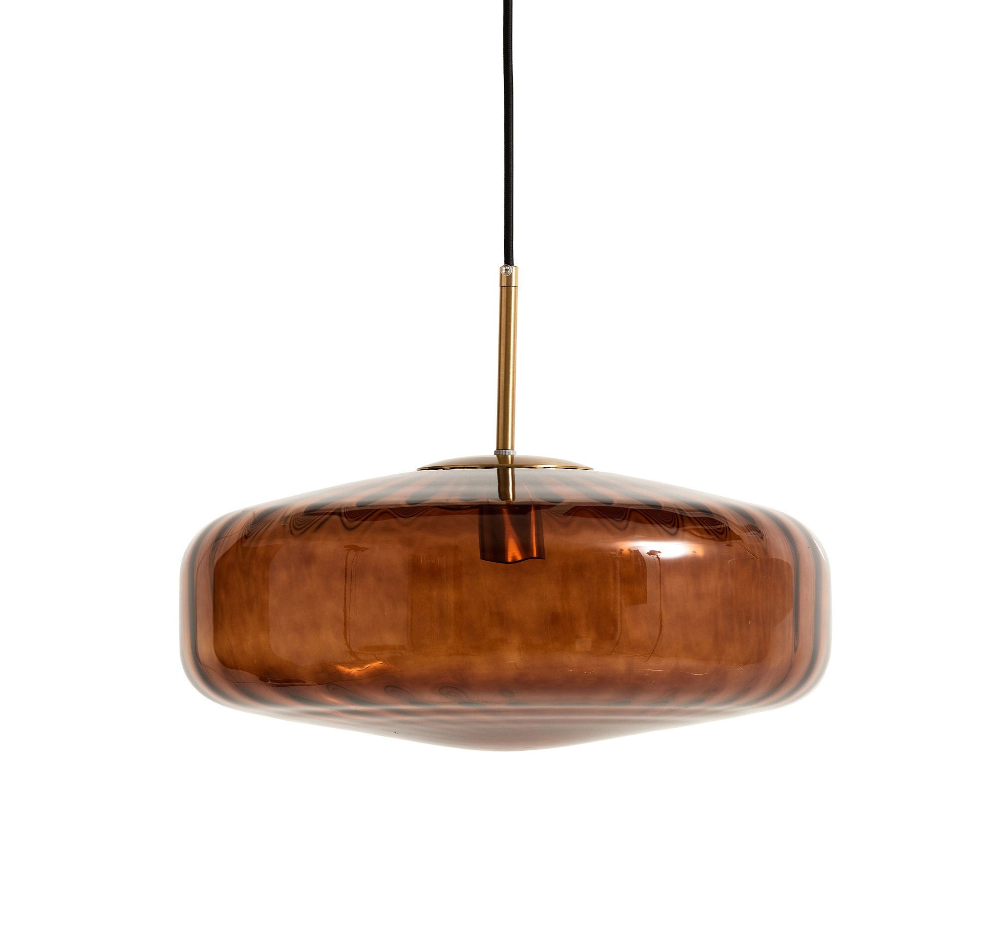 Genevieve Amber Glass Pendant Light