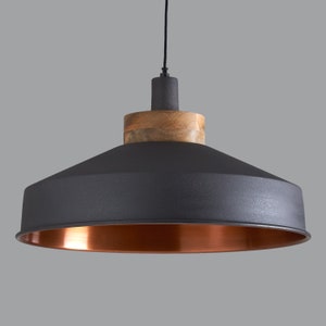 Cosmos Graphite and Copper Pendant Light image 1