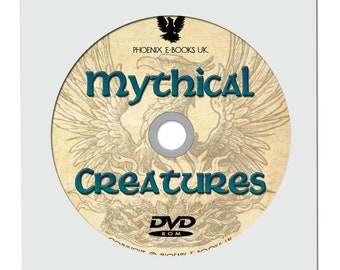 MYTHICAL CREATURES 24 Vintage Books pdf + 650 Hi-Res Images on DVD-Rom! Abnormalities, Cryptozoology, Vintage Illustration, Monsters