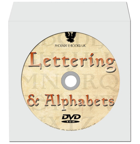 LETTERING MONOGRAMS 76 Vintage books on DVD ALPHABETS Penmanship Sign-writing