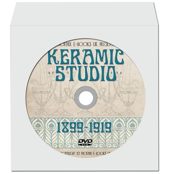KERAMIC STUDIO 228 issues pdf on DVD-Rom Vintage Art Nouveau, Ceramics, Pottery Magazines