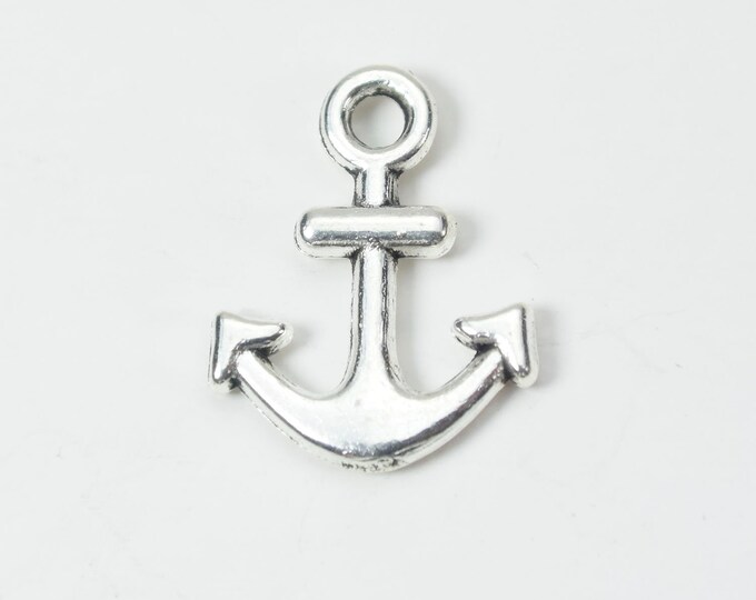 BULK 50 Anchor charms antique silver tone SC111