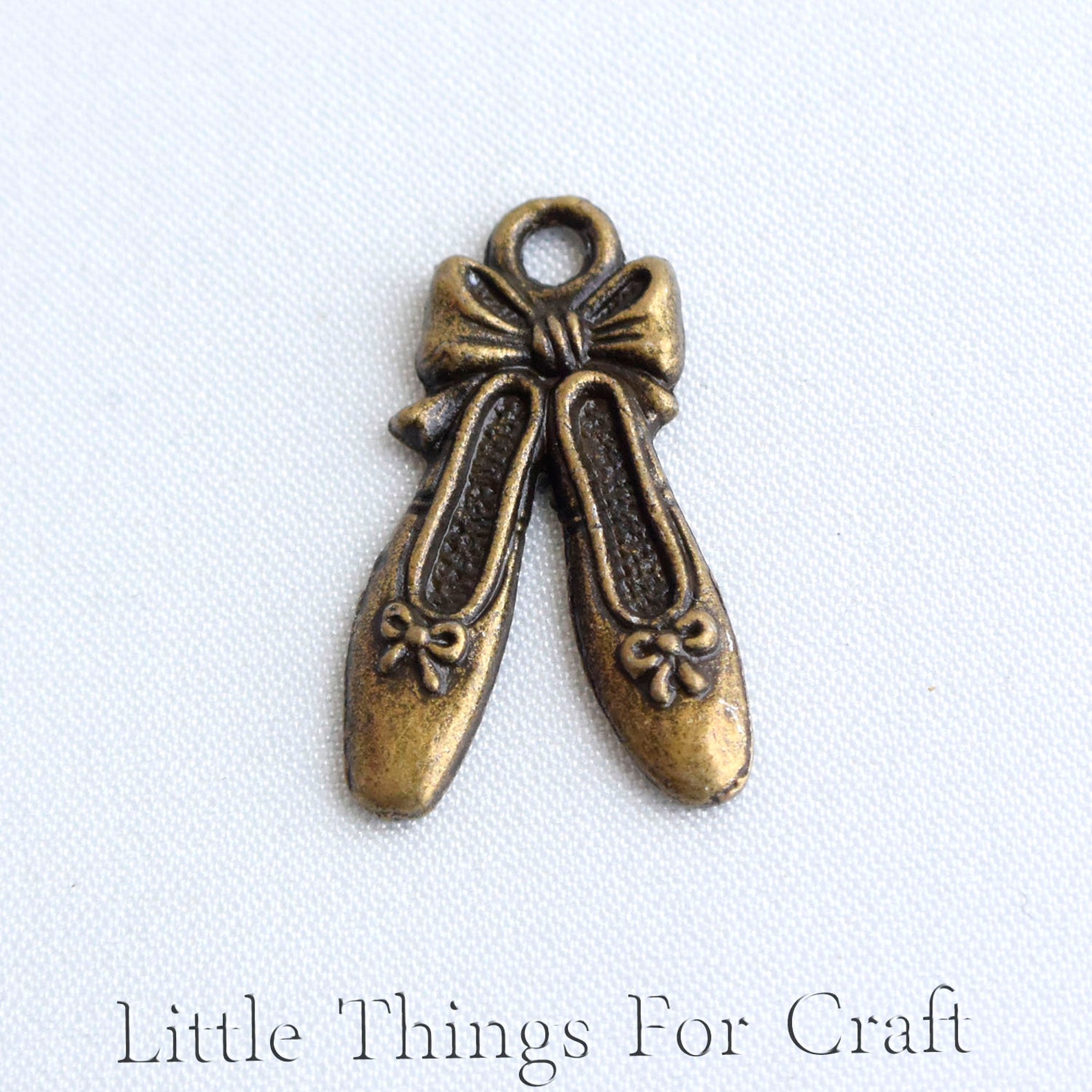bronze color ballet shoes earrings charms for bracelets in bulk decorative ballerina slippers jewelry charms pendants for neckla