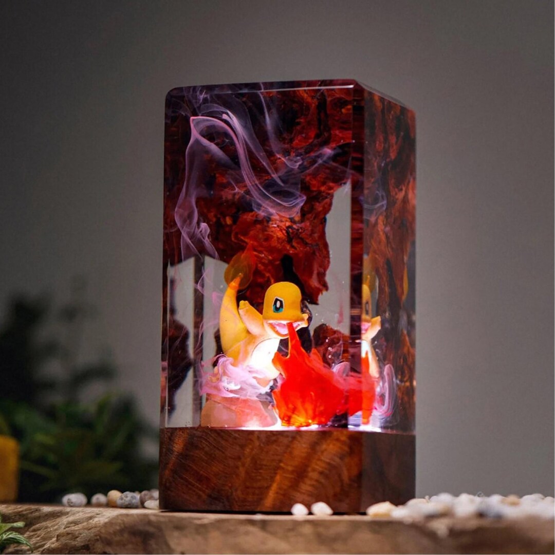 Pokemon Charmander Epoxy Resin Lamp, Night Light - Etsy