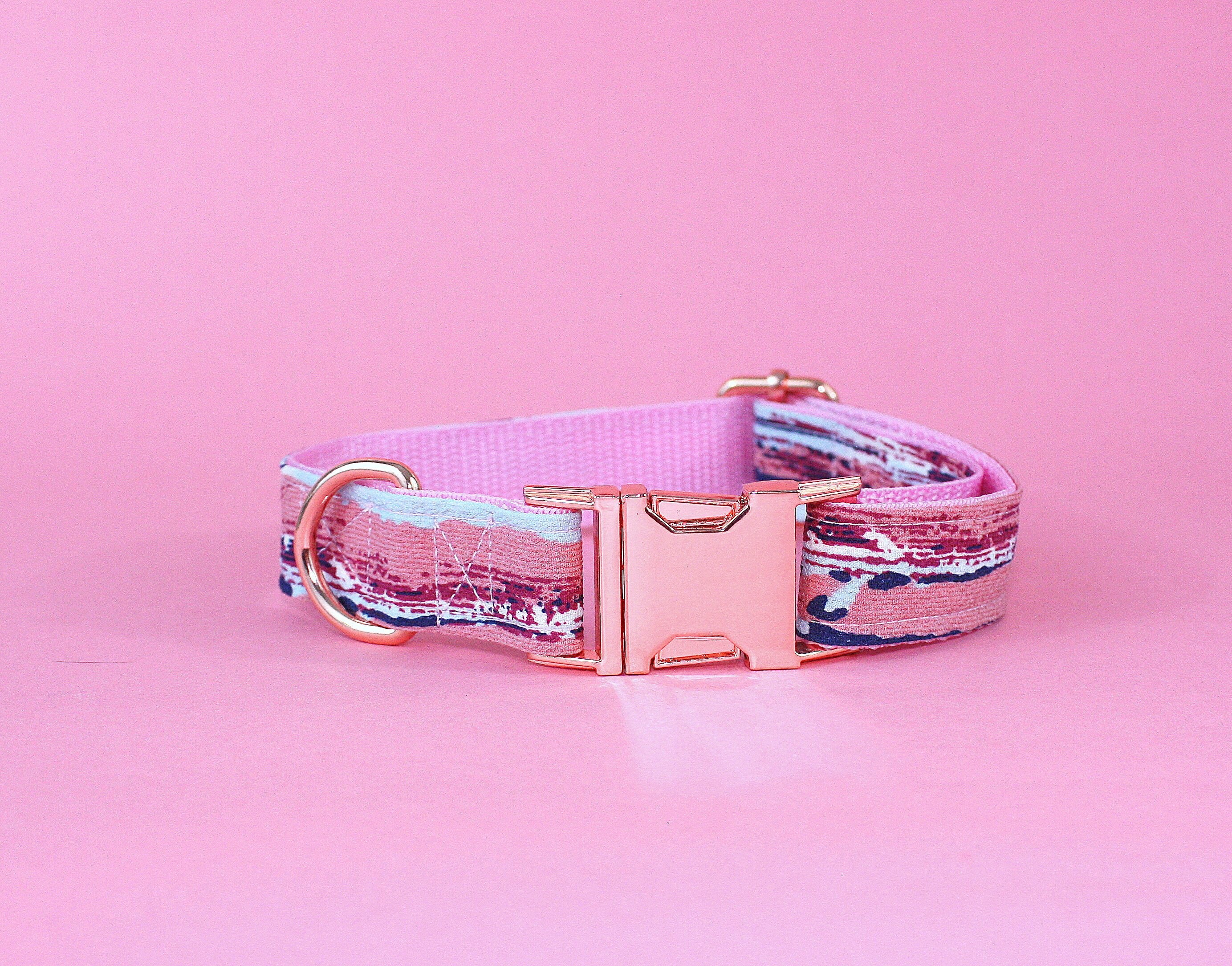 Pink girl dog collar Etsy