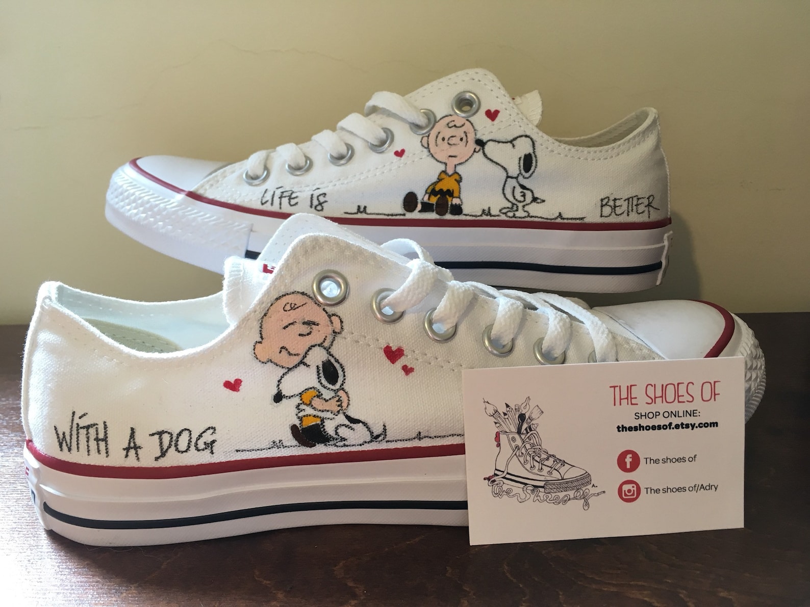Converse All Star Snoopy sneakers hand painted custom Snoopy Etsy