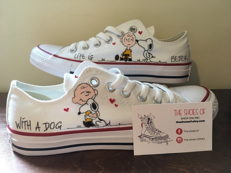 Converse All Star Snoopy sneakers, hand painted, custom Snoopy Converse All Star Snoopy sneakers, hand painted, custom Snoopy