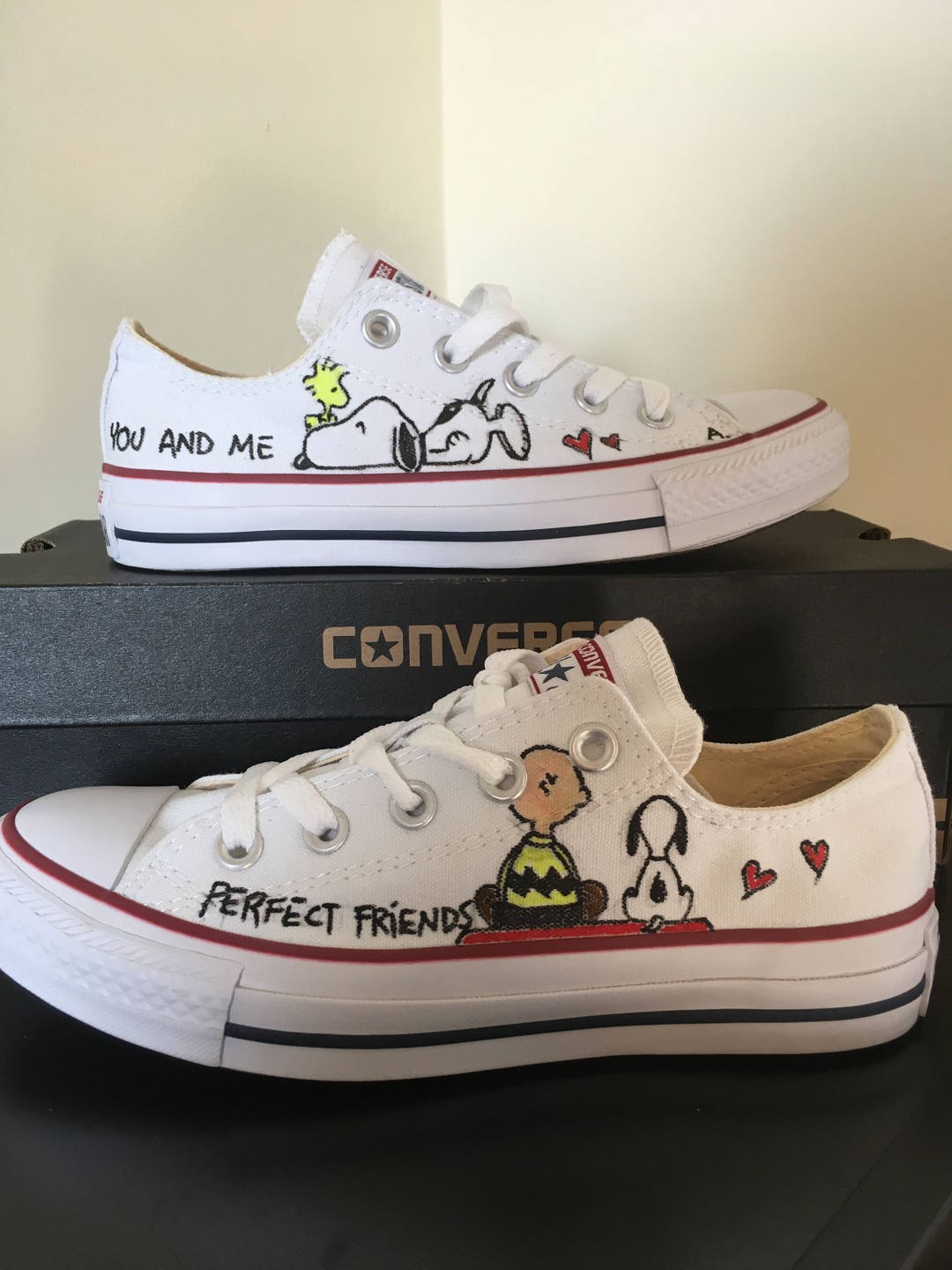 Almacén heroína Depresión Converse All Star Snoopy sneakers custom Snoopy hand painted - Etsy España
