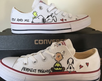 Scarpe da ginnastica, Converse All Star Snoopy, personalizzate, dipinte a mano