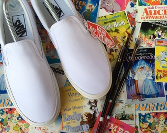 Aangepaste bestelauto's "Disney", gepersonaliseerde schoenen, hand geschilderd