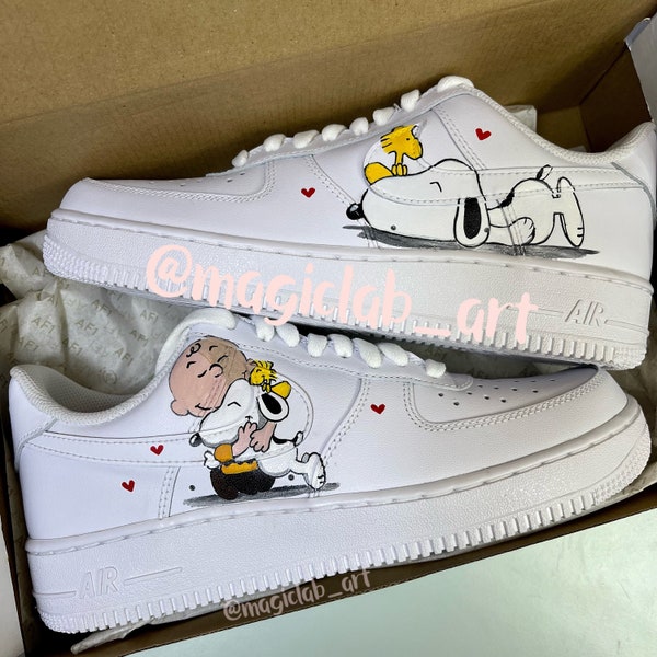 Nike Air Force 1 « Snoopy & Friends », personnalisée, peinte à la main