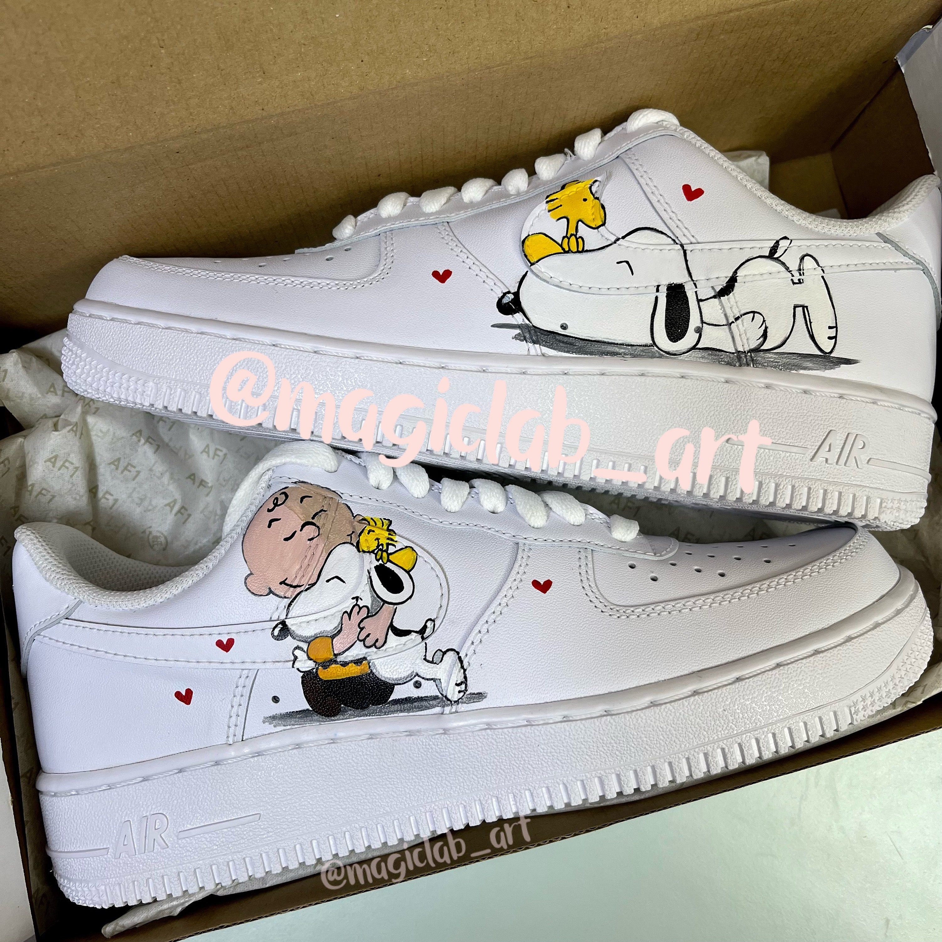 Nike Air Force 1 Custom snoopy Hand Painted - Etsy