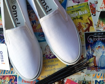 Trampki wsuwane, spersonalizowane Disney, ręcznie malowane, buty Disney, motyw Disneya
