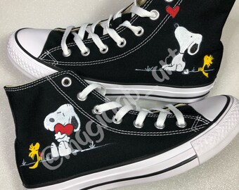 Converse All Star Snoopy sneakers, hand painted, custom Snoopy