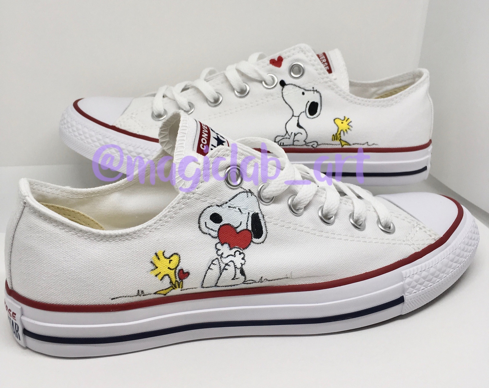 Converse All Star Snoopy Sneakers Hand Painted Custom Snoopy Etsy UK