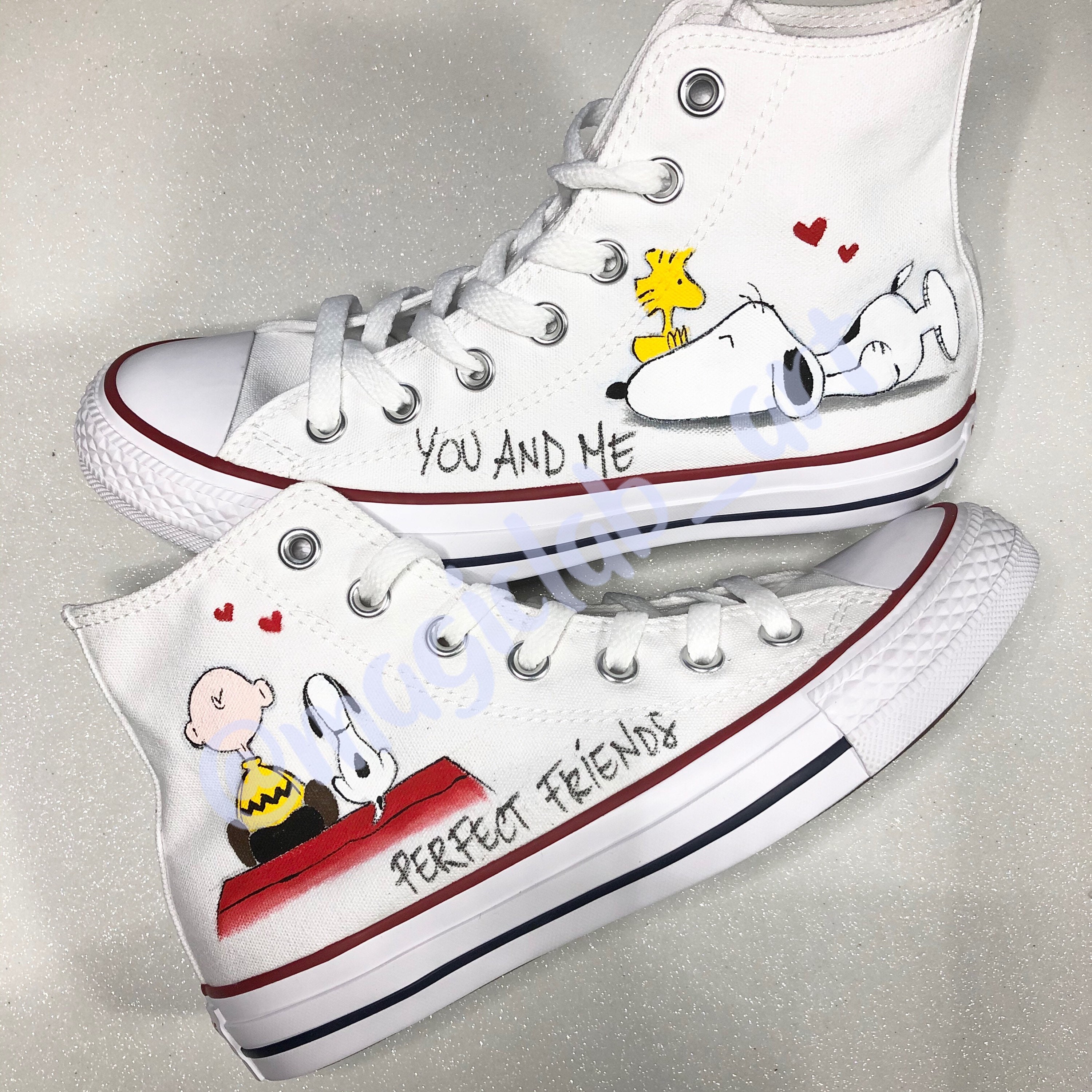 Barricada analogía Parecer Converse All Star Snoopy sneakers custom Snoopy hand painted - Etsy España