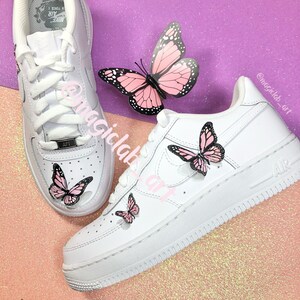Nike Air Force 1, personnalisé « Papillon », peint à la main, Nike AF1 Butterfly