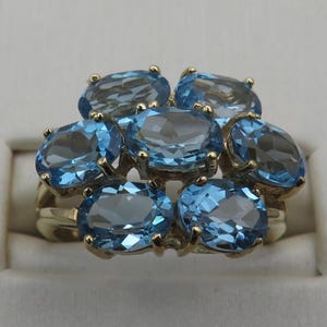 9ct Gold Blue Topaz Ring