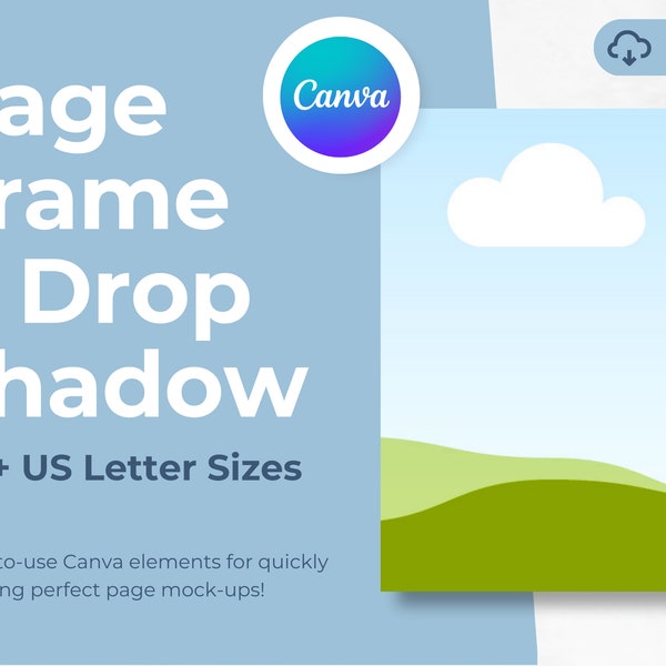 Canva Page Frames | A4 and US Letter Canva Frame for Creating Page Mockups