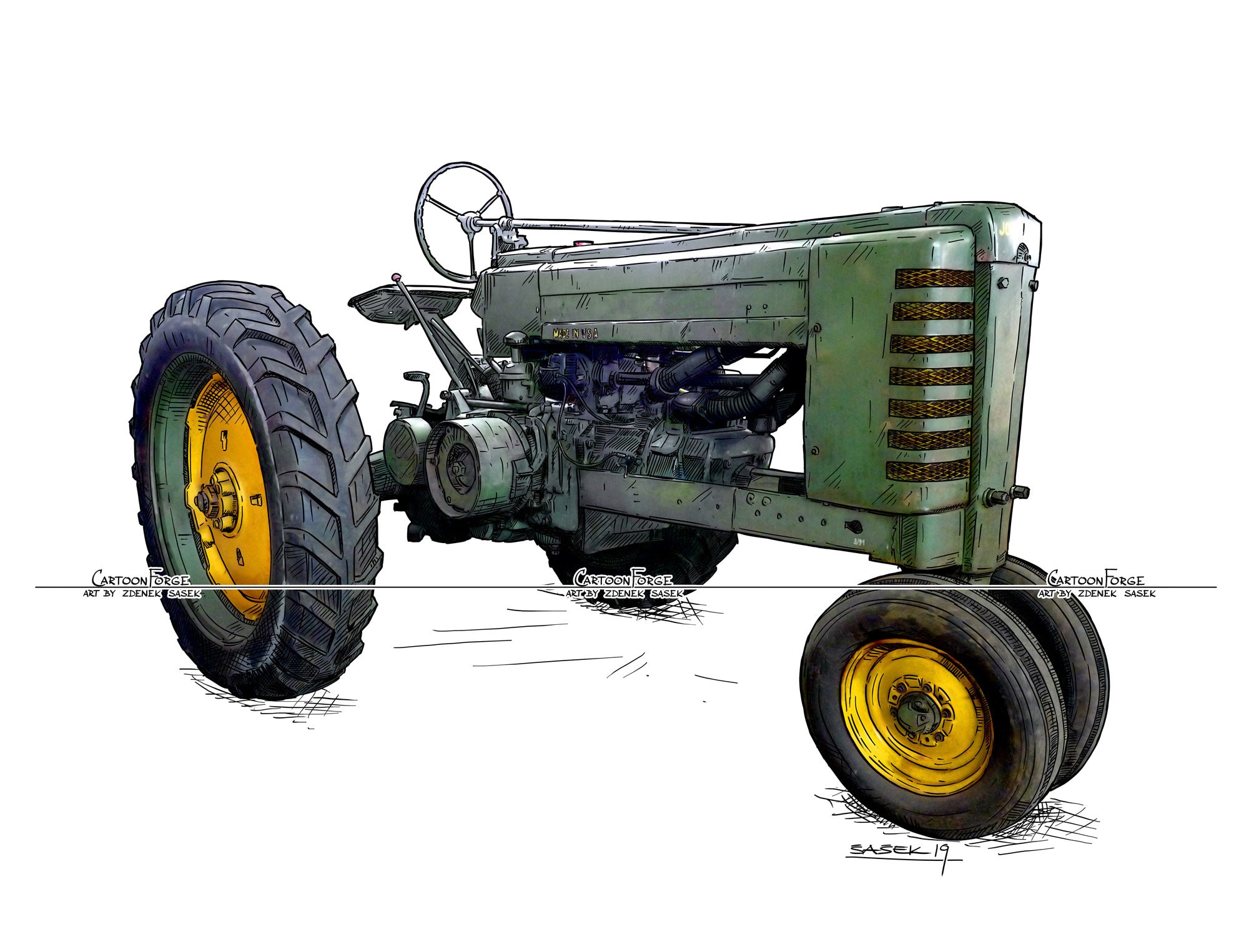 Vintage Old Green Tractor John Deere A Digital Cartoon - Etsy Ireland Vintage Old Green Tractor John Deere A Digital Cartoon - Etsy Ireland