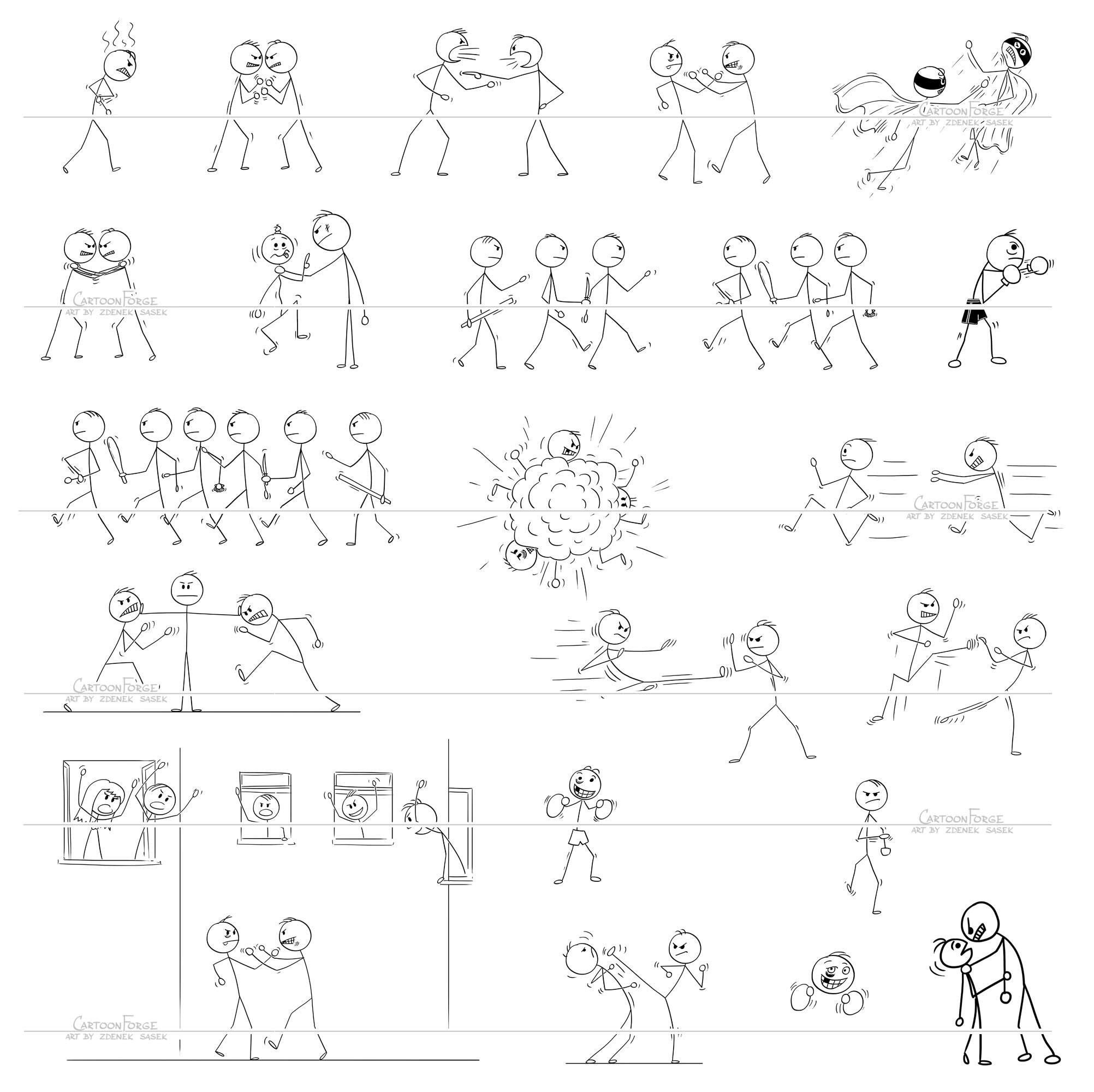 Street Fighter Stick Figures Stickman Fighting Fighter Power Hadoken  Fireball Kung Fu Kungfu Laser VS Versus Download Icons PNG SVG Vector