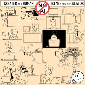 Clipart de oficinista con figura de palitos, personajes de Stickman (descarga digital)