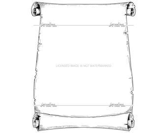 Cartoon Scroll Frame: Halloween Invitation Design (Digital Download)