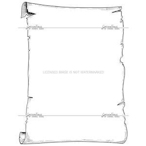 Empty Scroll of Perkament of Halloween Party Invitation Frame , Digital Cartoon Drawing, Vector EPS, PNG en JPG Download. Doe-het-zelfontwerp.