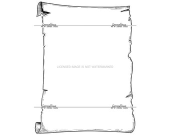 Cartoon Scroll Frame: Halloween Invitation Design (Digital Download)