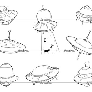 Conjunto de desenhos animados Alien UFO Space Ships imagem vetorial de  ursus@zdeneksasek.com© 176587818