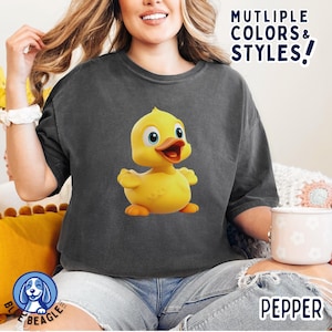 Camiseta de pato linda, colores cómodos, divertida camiseta de animales para amantes de las aves, regalo para ella o para él, corte relajado, camiseta Cottagecore Farmcore