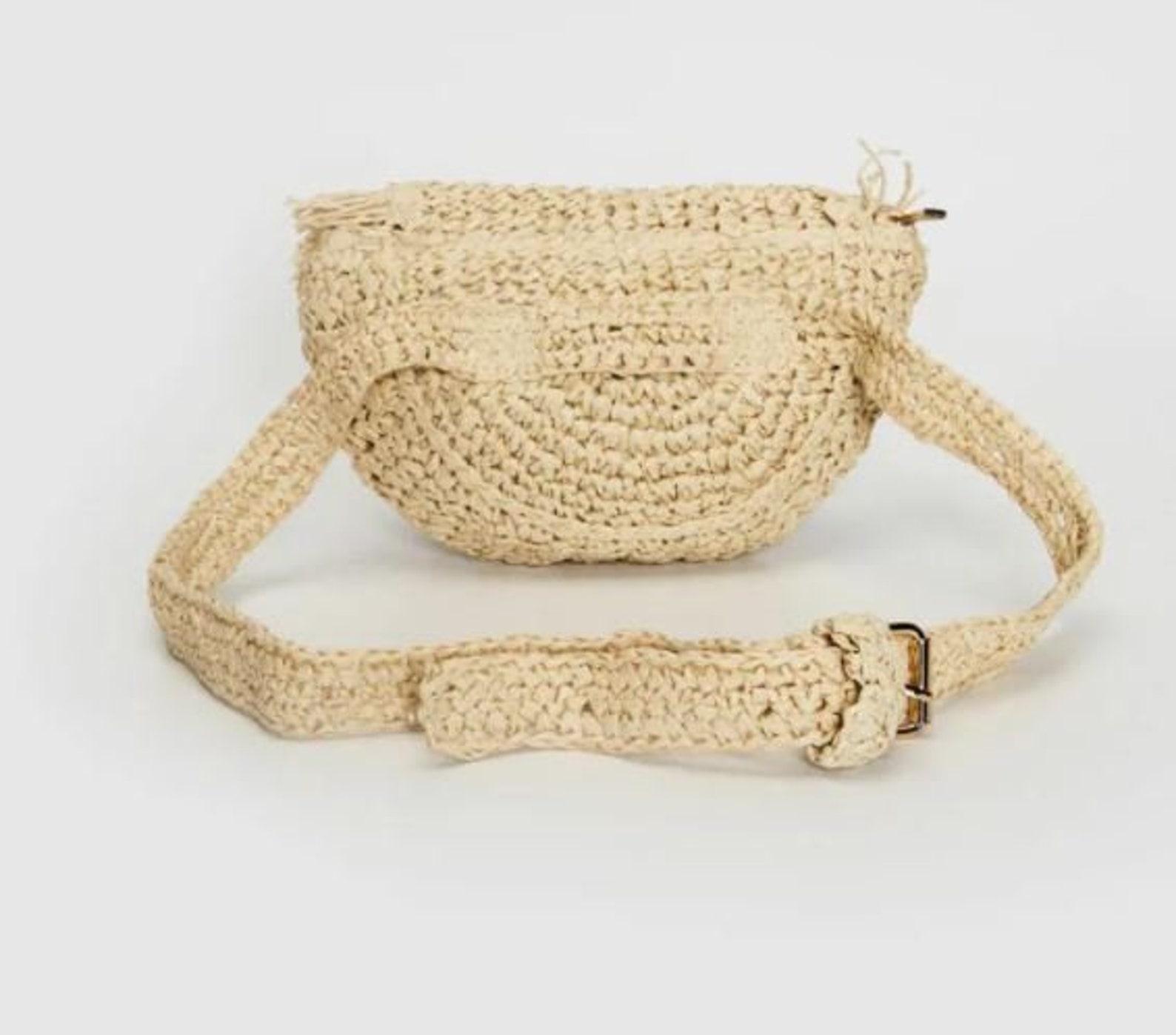 Retro Stripe Straw Crochet Waist Bag Straw Waist Bag Star Etsy