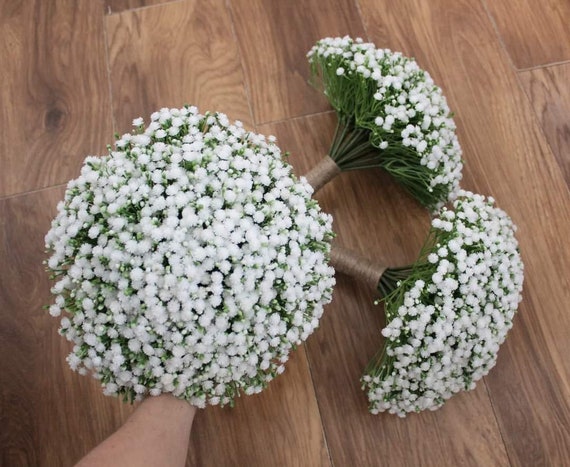 Gypsophila Bouquet Bride Bridesmaid Flower Girl Wedding Gyp Babies Breath Artificial Flowers