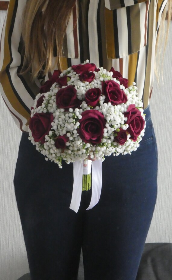 artificial gypsophila bridesmaid bouquet