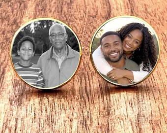 Gift for groom custom photo cuff link wedding, brother of the bride, personalized custom picture