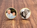 Gift for groom custom photo cuff link wedding, father of the bride, personalized custom picture