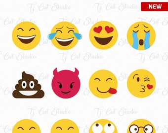 emoji SVG Collection, Emoji Svg, Emoji Collection Svg, Emoji Svg, Smiley faces, Emojis cut files Svg Files for Silhouette Cameo or Cricut